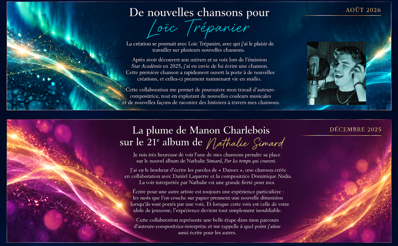 Nouvelles de Manon Charlebois